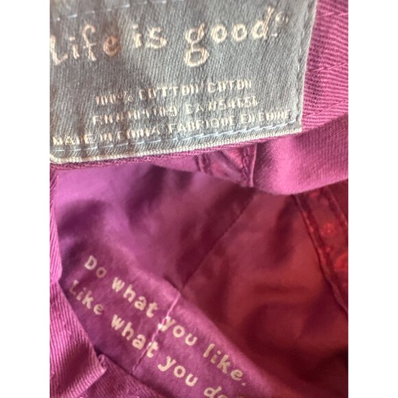 Life Is Good Logo Baseball Cap Adjustable Pink - Picture 6 of 6
